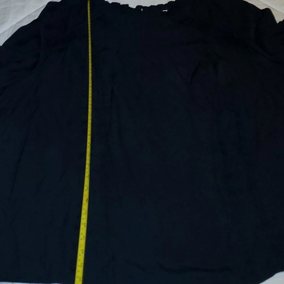 Ava &Viv Black Bell Sleeves Ruffled Trim Top - Picture 12 of 13